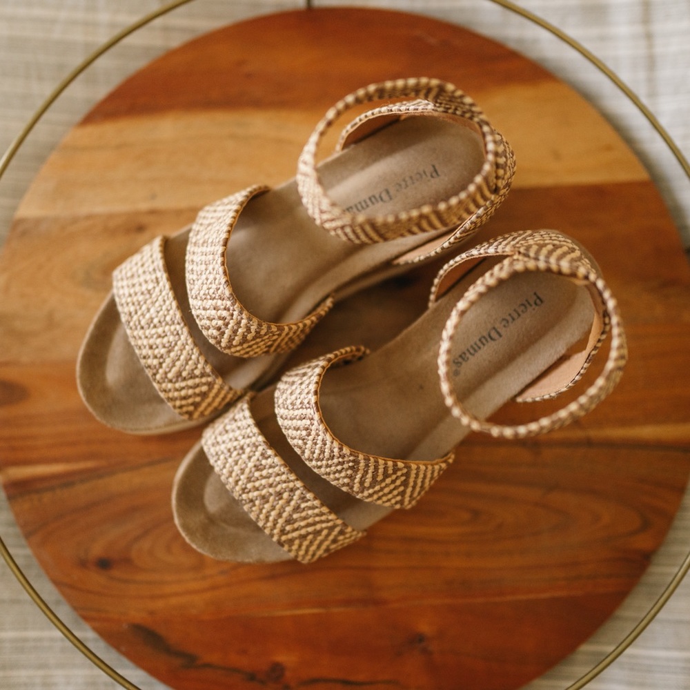 Pierre Dumas Drake Woven Wedge Flatform Sandal